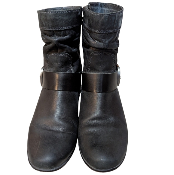 Pikolinos Brujas Black Leather Boots Harness Western Boho size 38 US 7.5-8 - Picture 6 of 10